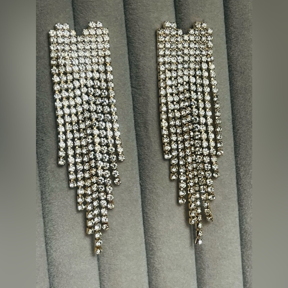 Heart Shaped Crystal Earrings